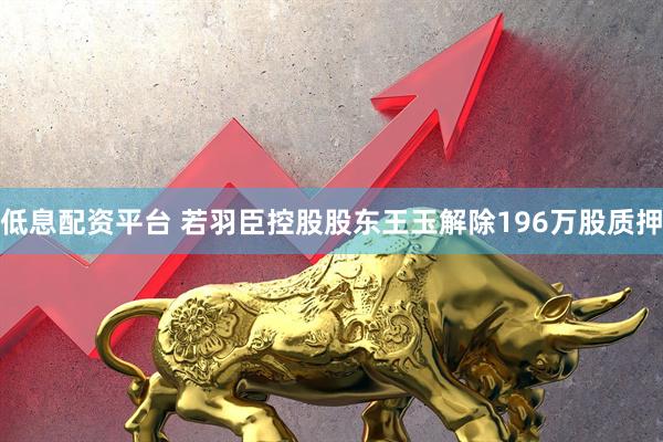 低息配资平台 若羽臣控股股东王玉解除196万股质押